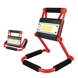 1Pack LED Working Light High Lumen Rechargeable Floodlight Portable Foldable Camping Light With 360Â° Rotation Stand - Red