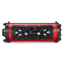 Bluetooth Speaker A28 Portable Wireless Stereo Bass Subwoofer Karaoke Party Speakers with RGB LED Light Support FM Radio TF Card - China - Red