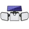 230 LED Ultra Bright Solar Wall Lights; Waterproof Rotatable Motion Sensor Light For Outdoor Porch Yard Wall - White 1pc