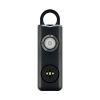 USB Chargeable Personal Safety Alarm Keychain 130 DB With LED Light For Outdoors - Black