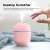 Colorful 220ML Mini Portable LED Night Light Mute Air Humidifier USB Mist Maker Diffuser Humidifiers For Home Office - Pink