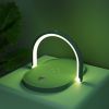 3 In 1 Foldable Wireless Charger Night Light Wireless Charging Station Stonego LED Reading Table Lamp 15W Fast Charging Light - Green