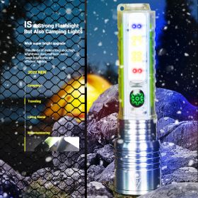 Super Bright LED Flashlight Strong Magnets 30W LED Wick Lighting White Red Blue Purple Side Light Zoomable Camping Lantern - Zoom 30W LED