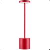 LED Waterproof Rechargeable Desk Lamp Touch Dimming Metal Table Lamps For Bar Reading Camping Light - red