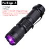 UV LED Flashlight Mini LED Torch 395nm blacklight Wavelength Violet Light Zoomable Pet Urine Scorpion Feminine hygiene Detector - mini uv flashlight