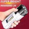 990000000LM Ultra Bright Tactical Led Flashlight Mini Torch USB Charging Cable Outdoor Camping Fishing Lighting - Blue