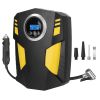 Portable Car Tire Inflator DC 12V Digital Car Air Pump Compressor Electric Air Pump with LED Light 150PSI - Black+Yellow