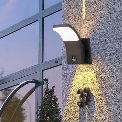 Inowel Lights Outdoor Wall Light with Motion Sensor LED Wall Mount Lamp LED Exterior Wall Sconce 18513 - Grey