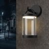 Inowel Lights Outdoor Wall Sconce Lantern Exterior IP65 Waterproof LED Wall Light Classic Wall Lamp Round Lighting 32333 - Black