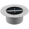 Solar LED Disk Lights IP44 Water-Resistant Light Sensor Lawn Light Auto On/Off Light Built in for Garden Yard Deck Path - Silver