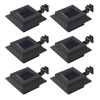 Outdoor Solar Lamps 6 pcs LED Square 4.7" Black - Black