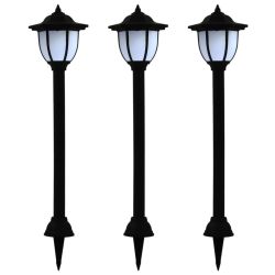 Outdoor Solar Lamps 3 pcs LED Black - Black