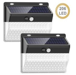 Lumina 206 LED Cluster Lights With Solar Power And Motion Sensor - 2/pack - 2- PACK