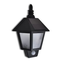 Solar Wall Lamp with Motion Sensor - Black