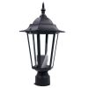 Outdoor Garden Patio Driveway Yard Lantern Lamp Fixture Post Pole Light  - Black - Yard Lantern Lamp