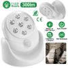 Wireless LED Spotlight 90 Degree Motion Sensor Night Lamp 360Â°Rotate Cordless Stairs Lights Battery Operated - White