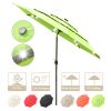 10Ft 3-Tiers 32LEDS Patio Umbrella Fruit Green