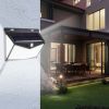 208LED Solar PIR (Automatic Human Body Induction) Garden Waterproof Outdoor Wall Light/Lighting Customized  - Black