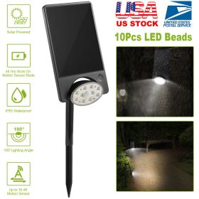 Solar Lights 88 LEDs Wall Lamps Outdoor 120Â° Motion Sensor Sound Control Lightings - Black