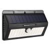 Solar Lights Outdoor 55 LEDs Wall Solar Lights IP65 Waterproof Garden Lamps - Black