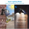 Solar Lights Outdoor Solar Power Motion Sensor Spotlights 2000lm Security Lights w/ Dual Head - Black