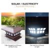 4 Pack Solar Post Light Waterproof SMD LED Outdoor Street Fence Deck Cap Lamp 4x4 - 4 Pack