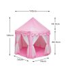 Outdoor Indoor Portable Folding Princess Castle Tent Kids Children Funny Play Fairy House Kids Play Tent (LED Star Lights)  RT - Pink