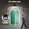 Solar Wall Lights 120 LEDs Flood Lights Outdoor 120Â° Motion Sensor Lamps 180 Degree Illumination IP65 Waterproof - Black