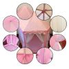 Outdoor Indoor Portable Folding Princess Castle Tent Kids Children Funny Play Fairy House Kids Play Tent (LED Star Lights)  RT - Pink