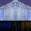 13FT 96LED Icicle String Light w/19 Drops Indoor/Outdoor Xmas Light Party Decor - Cool White