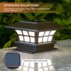 4 Pack Solar Post Light Waterproof SMD LED Outdoor Street Fence Deck Cap Lamp 4x4 - 4 Pack