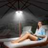 Patio Umbrella Lights 28 LEDS Cordless Pole Lamp Battery Operated Camping Tent Lights - Black