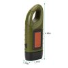 2 Packs Hand Crank Solar Powered Flashlight 3 LED Emergency Light Solar Torch for Camping Climbing Outdoor Activity - Green