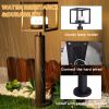 Outdoor Pathway LED Lights Lantern 23.6 IN IP44 Waterproof Garden Modern Landscape Lighting - DARK GREY 850