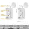 Inowel Lights Wall Light Outdoor Lantern E26 Bulb (Not Include) Wall Mount Hang Lamp Wall Sconce Lighting 32335 - White