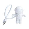 Portable USB Powered Night Light White Astronaut Shape Reading Desk Lamp DC 5V LED Light For Computer Laptop PC Lighting Space - white