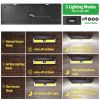 Solar Lights 180 LEDs Solar Wall Light Outdoor Motion Sensor Lamp IP65 Waterproof 120 Degree Sensing 270 Degree Wide Lighting Angle - Black