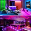 LED Strip Lights 16.4FT 150 LEDs RGB Color Changing Lamp IP65 Waterproof 5050 LED Dimmable LED Decorative Lights  - White