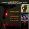 10000lm Bike Headlight USB Rechargeable LED Bicycle Front Light Rear Tail Light - Black