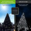 Solar String Lights LED Solar Power Fairy String Light 22M 200 LEDs 8 Lighting Mode White Light Waterproof - Black