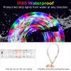 300 LEDs Strip Lights 5M/16.5ft 20 Colors RGB LED Strip IP65 Waterproof with Remote - White