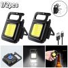 Mini LED Pocket FlashLight Mutifuction Work Light Lamps Waterproof USB Rechargeable COB Keychain Light for Outdoor Camping - 1PCS - China