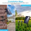 Twin Solar Spotlight Outdoor Light Sensor Lamps Wall Lawn Garden Pathway Waterproof - Black