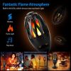 LED Flame Speakers Torch Wireless Speaker Waterproof Stereo Bass Speaker Outdoor Light-Up Speaker Atmosphere LED - Black