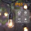 48FT Outdoor String Light Waterproof Patio String Lights Bulbs Commercial Yard Lights Garden Ambience - Warm White