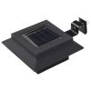 Outdoor Solar Lamps 6 pcs LED Square 4.7" Black - Black