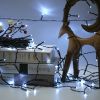 Solar String Lights LED Solar Power Fairy String Light 22M 200 LEDs 8 Lighting Mode White Light Waterproof - Black