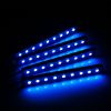 4PCS 36LEDs 12V Car Atmosphere Light Strip IP65 Colorful RGB LED Neon Lights IR Remote - Black