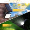 48 LEDs Solar Spotlight Outdoor Light Sensor Wall Lawn Garden Lamp Waterproof SOS Flash - Black