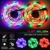 300 LEDs Strip Lights 5M/16.5ft 20 Colors RGB LED Strip IP65 Waterproof with Remote - White